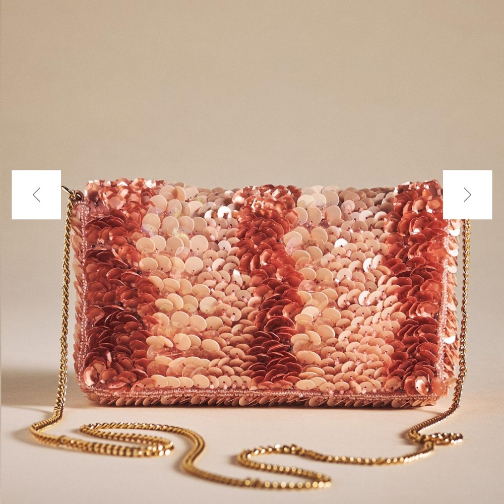 sequin crossbody clutch